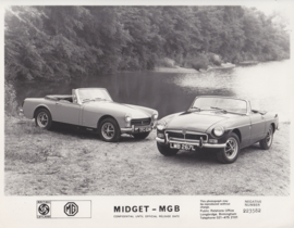 MG B & Midget Convertible, press photo, UK, 1972, # 223582