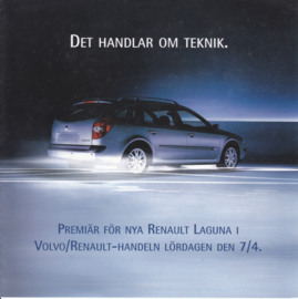 Laguna II intro brochure, 4 pages, 2001, Swedish language