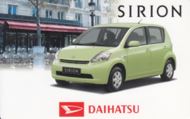 Daihatsu Sirion calendar card, year 2006, plastic, credit-card size
