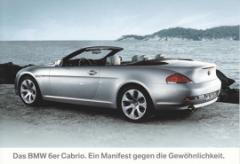 6-series Cabrio (630i), large size postcard, 18 x 12,5 cm, German