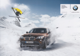 X3 SUV in the snow, A6-size postcard, German/Frenchlanguage, 2010