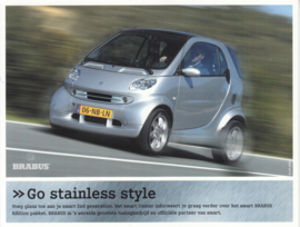 Fortwo Brabus edition stainless style brochure, 6 pages, 05/2004, Dutch language