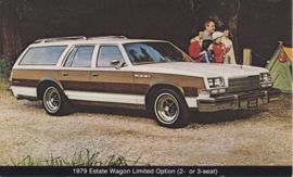 Estate Wagon Limited Option 2/3-seat, US postcard, standard size, 1979