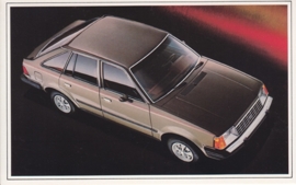 Escort 4-Door, US postcard, standard size, 1982