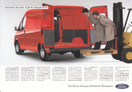 Transit Van elevated roof, DIN A6-size postcard, German language