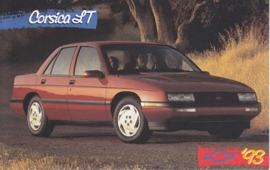 Corsica LT Sedan, US postcard, standard size, 1993
