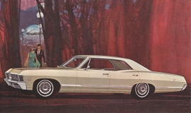 Impala Sport Sedan, US postcard, standard size, 1967
