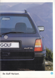 Golf Variant brochure, 40 pages,  A4-size, Dutch language, 08/1994 (+ specs. brochure)