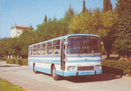 Pegaso Autocar 5031-L/4 coach postcard, A6-size, Spanish language