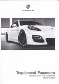 Panamera Tequipment pricelist, 64 pages, 03/2012, German