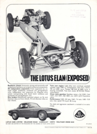 Elan with exposed chassis, 2 page leaflet, DIN A4-size, 1965, factory-issued, English language
