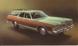 Marquis Brougham Colony Park Station Wagon, US postcard, standard size, 1973