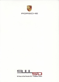 911 - 50 years (history), A6-size set with 8 postcards in white cover, 2014, WSRC 1401 05S2 10, German
