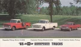 Chevy Trucks, US postcard, standard size, 1965, # 17