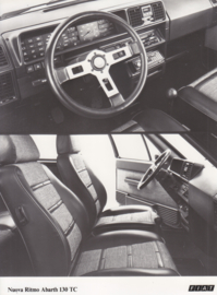 Fiat Ritmo Abarth 130 TC interior, press photo, Italy, 1984