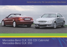 Mercedes-Benz CLK 320 & 350, A6-size postcard, Geneva 2005