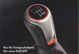 Golf GTi postcard,  A6-size, German language, about 2010