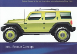 Jeep Rescue Concept, A6-size postcard, NAIAS 2004