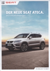 Ateca foldout brochure, 16 pages, 2016, German language