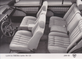 Lancia Thema turbo 16v LX interior, press photo, Belgium, 1/1992