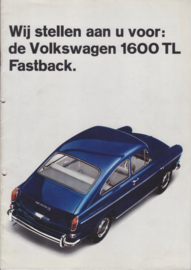 VW 1600 TL Fastback & Variant brochure, 24 pages,  A4-size, Dutch language, 01/1966