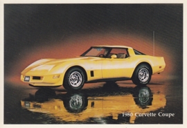 Corvette Coupe,  US postcard, standard size, 1980