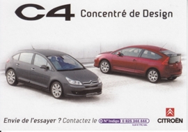 C4 Berline & Coupe, Cart'Com freecard, A6-size, 2005, French language