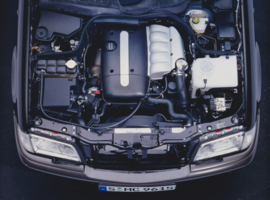 Mercedes-Benz C 220 Turbo Diesel engine, press photo, Germany, 1997