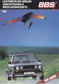 VW/Audi BBS Program brochure, 4 pages,  A4-size, Dutch language, 1984