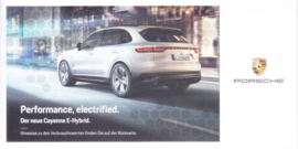 Cayenne E-Hybrid brochure, 14 small pages, 05/2018, German