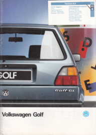 Golf brochure, 24 pages + specs.,  A4-size, Dutch language, 08/1987