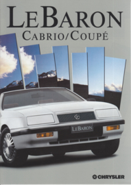 Le Baron Cabrio/Coupe brochure, A4-size, 12 pages, 03/1990, German language