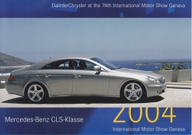 Mercedes-Benz CLS-Class, A6-size postcard, Geneva 2004