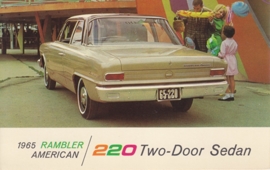 American 220 2-Door Sedan, US postcard, standard size, 1965, # AM65-4046C