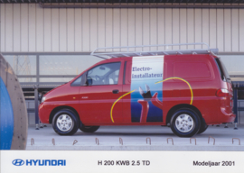 Hyundai  H 200 short wheelbase 2.5 TD Van, press photo, Dutch, 2001