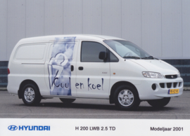 Hyundai  H 200 long wheelbase 2.5 TD Van, press photo, Dutch, 2001