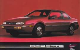 Beretta Coupe, US postcard, standard size, 1988