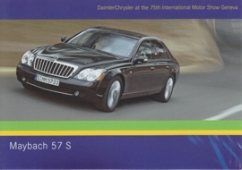 Maybach 57 S, A6-size postcard, Geneva 2005