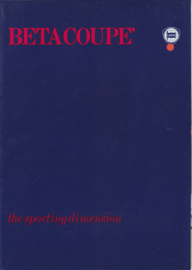 Beta Coupe brochure, A4-size, 8 pages, about 1979, English language