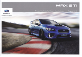 WRX STI prices & specifications brochure, 12 pages, German language, 10/2015