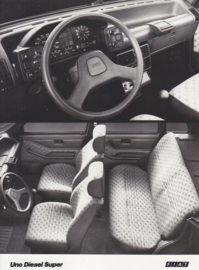 Fiat Uno Diesel Super interior, press photo, Italy, 1984