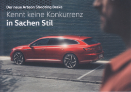 Arteon Shooting Brake postcard, DIN A6-size, German language, 9/2020