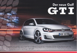 Golf GTI, A6-size postcard, German, 2013