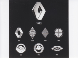 Renault evolution of the logo, press photo, Swiss, 1992