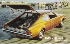 Hornet Hatchback, US postcard, standard size, 1973