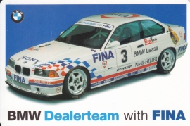 BMW 3-Series Coupe Dealerteam with FINA, sticker, 15 x 10 cm