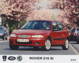 Rover 216 Si, press photo, Germany. 9/1997