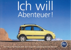 Panda 4x4, A6-size postcard, German language,