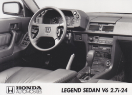 Honda Legend Sedan V6 2.7i-24 interior, press photo, Europe, 1989