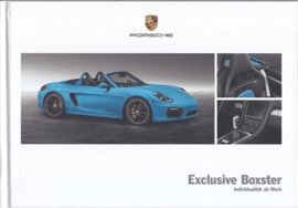 Boxster Exclusive brochure, 56 pages, 12/2013, hard covers, German